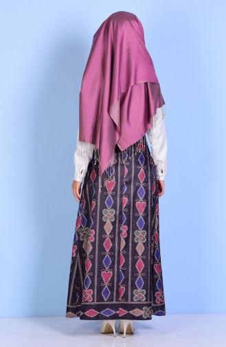 Jakarlı Etek 2032-04 Lacivert