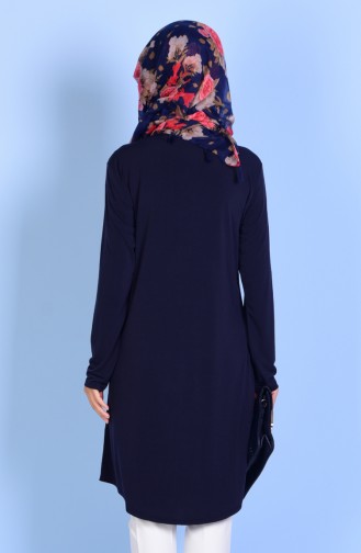 Buttoned Tunic 2522-04 Navy Blue 2522-04