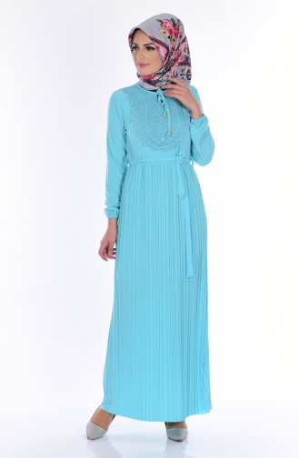 Minzengrün Hijab Kleider 4618-05