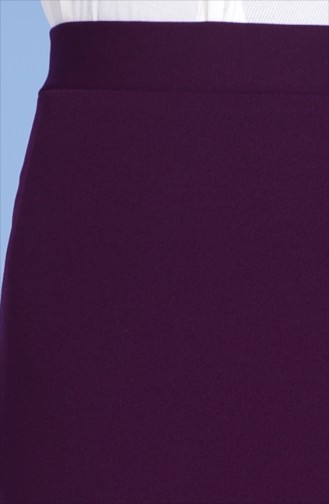 Plus Size Elastic Pencil Skirt 7107-01 Purple 7107-01