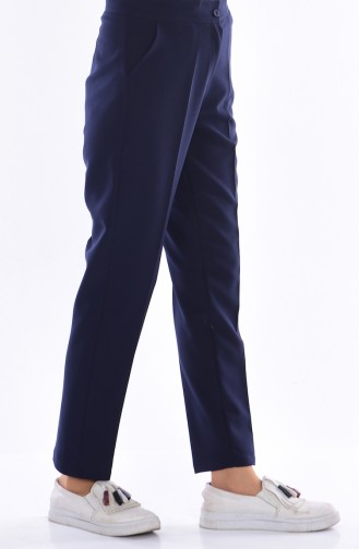 Pantalon avec Poches 1001-02 Bleu Marine 1001-02