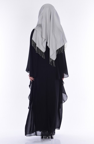 فستان شيفون بتفاصيل لامعة 99087-04