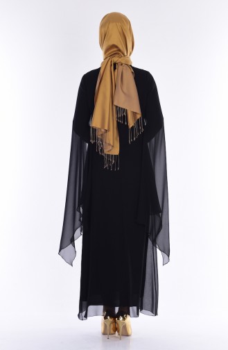 Schwarz Hijab-Abendkleider 3132-01