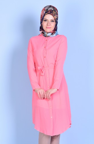 Tunic with Buttons and Belt 1000-05 Light Pink 1000-05