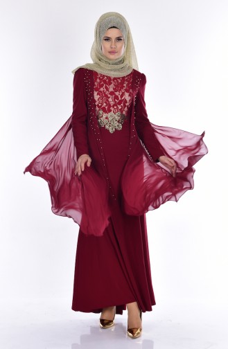 Habillé Hijab Bordeaux 7004-03