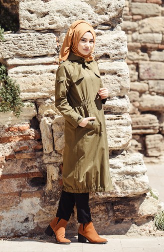 Anorak mit Kapuzen 7008-03 Khaki Grün 7008-03