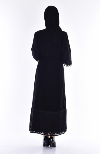 Ensemble Robe 3 Pieces 7707A-01 Noir Pourpre 7707A-01