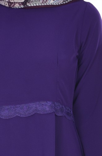 Lace Detailed Tunic 2055-04 Purple 2055-04