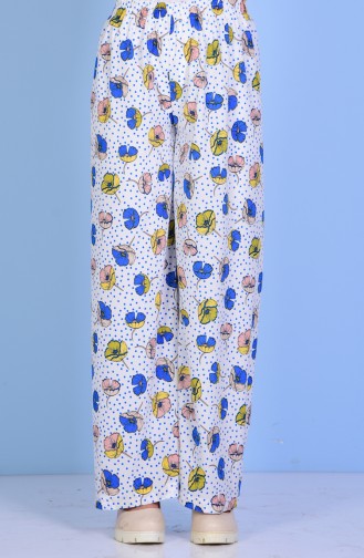 Decorated Flared Trousers 8001H-01 Saxon Blue 8001H-01