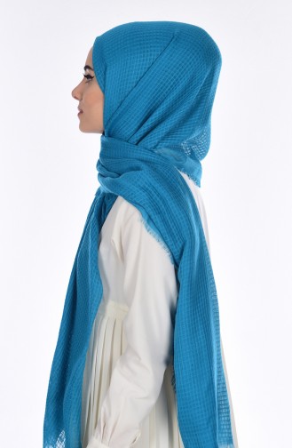 Combet Cotton Looking Shawl 19031-04 Blue 04