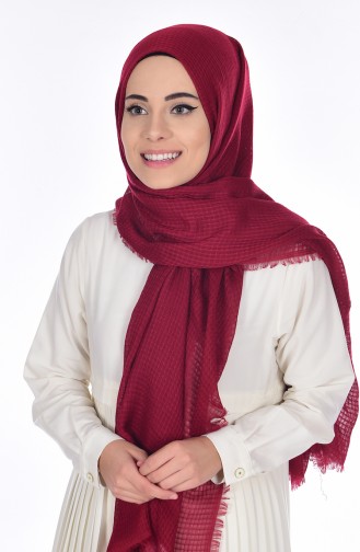 Combet Cotton Looking Shawl 19031-10 Cherry 10