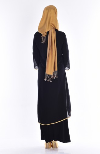 Schwarz Hijab-Abendkleider 7003-03