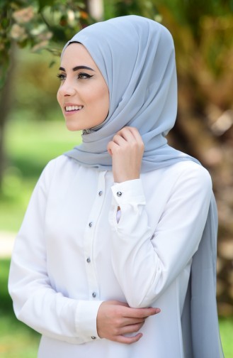 Sefamerve Akıllı Şifon Şal-70 Açık Mavi