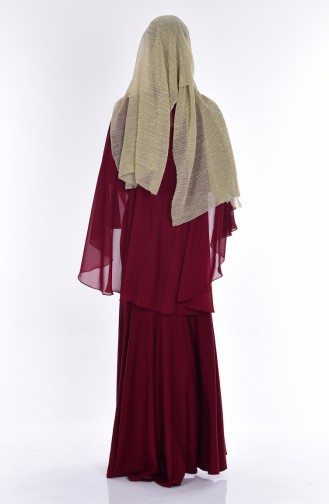 Robe de Soirée Pélerine 7007-02 Bordeaux 7007-02