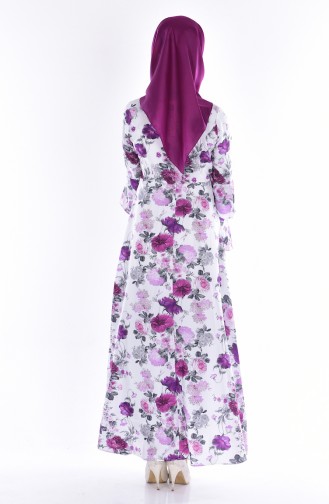 Lilac Hijab Dress 1245-12