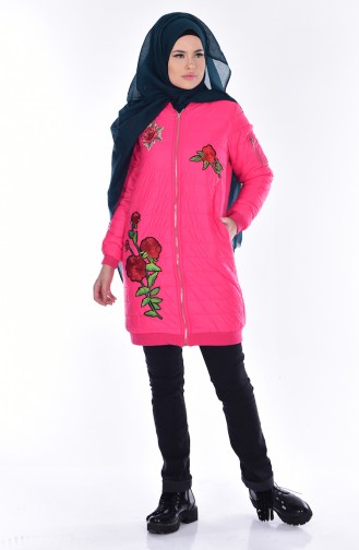 Jacke mit Stickerei 5005-02 Fuchsia 5005-02