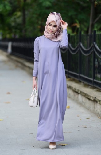 Gray Hijab Dress 2112-07