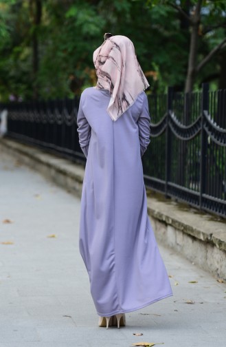Gray Hijab Dress 2112-07