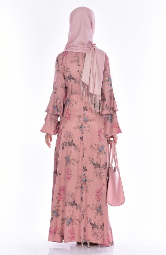 Dusty Rose Hijab Dress 4045-31