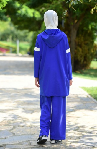Islamic Sportswear Suit with Zipper 4202-05 Saxon Blue 4202-05