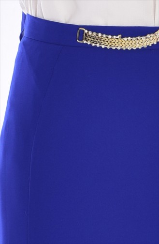 Stone Detailed Skirt 3157-01 Saxon Blue 3157-01