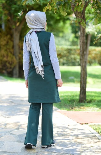 Islamic Sportswear with Print 0373-04 Green 0373-04