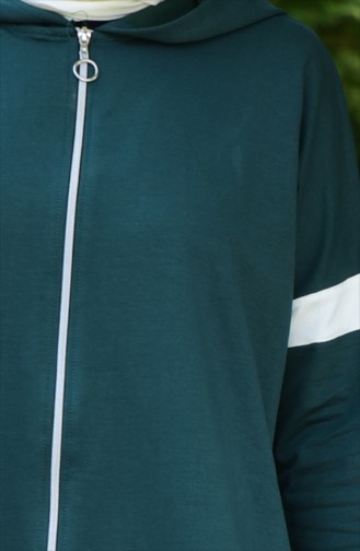 Islamic Sportswear Suit with Zipper 4202-01 Jade Green 4202-01