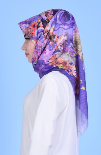 Digital Printed Scarf 7680-12 Light Purple 12