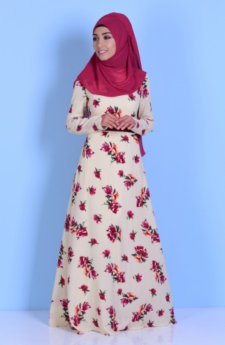 Robe Hijab Crème 7765-02