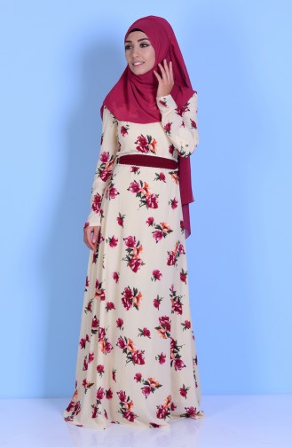 Robe Hijab Crème 7765-02