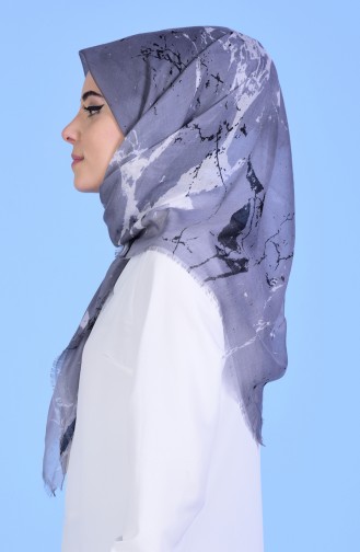 Decorated Cotton Scarf 50324-07 Grey 07