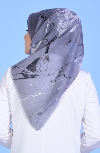 Decorated Cotton Scarf 50324-07 Grey 07