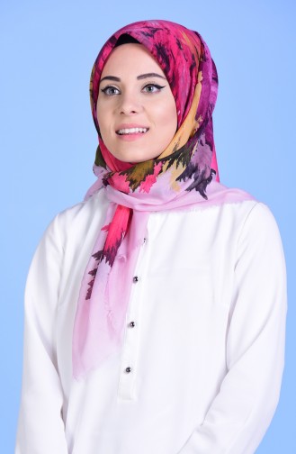 Cotton Scarf 50325-12 Pink Green 12