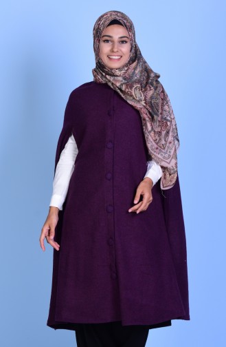 Poncho with Buttons 17571-02 Purple 17571-02