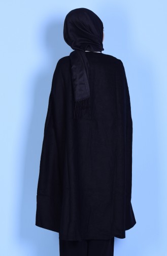 Poncho with Buttons 17571-01 Black 17571-01