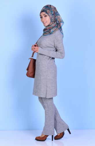 Triko İkili Takım 3132-07 Gri