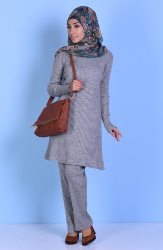 Triko İkili Takım 3132-07 Gri