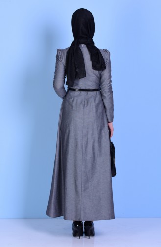 Smoke-Colored Hijab Dress 2781-21