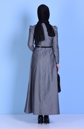 Robe avec Ceinture 2781-21 Fumé 2781-21