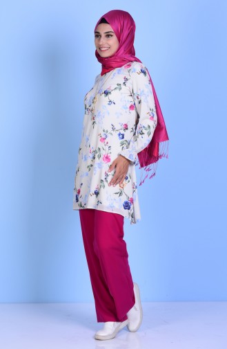 Tunic and Trousers Double Suit 5082-04 Fuchsia 5082-04