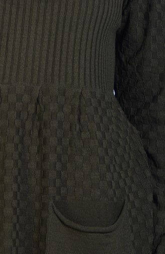 Knitwear Tunic with Pockets 0104-07 Khaki 0104-07