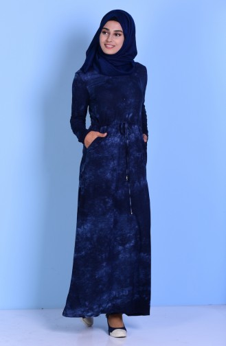 Robe Hijab Bleu Marine 17246-01