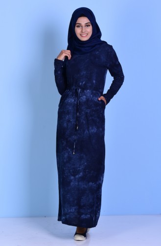Robe Hijab Bleu Marine 17246-01