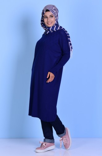 Yarasa Kol Triko Tunik 3924-03 Lacivert 3924-03