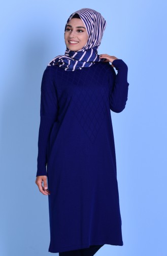 Yarasa Kol Triko Tunik 3924-03 Lacivert 3924-03