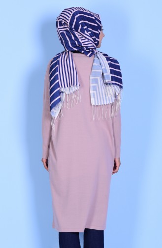 Yarasa Kol Triko Tunik 3924-02 Pudra 3924-02