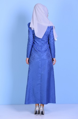 TUBANUR Jaquard Dress 2772-16 Indigo 2772-16