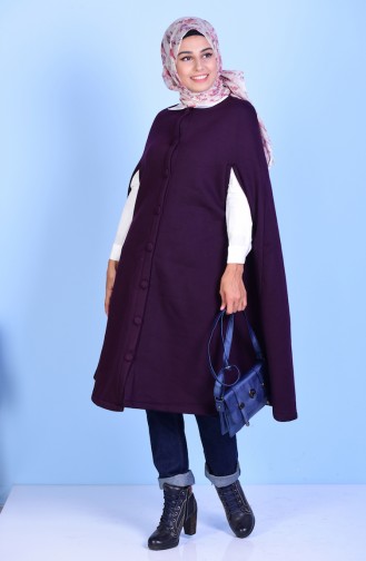 Poncho with Buttons 18191-03 Purple 18191-03