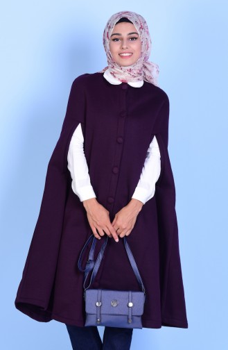 Poncho with Buttons 18191-03 Purple 18191-03
