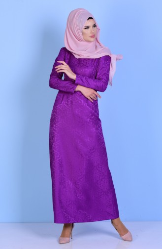 Jaquard Dress 2772-22 Purple 2772-22